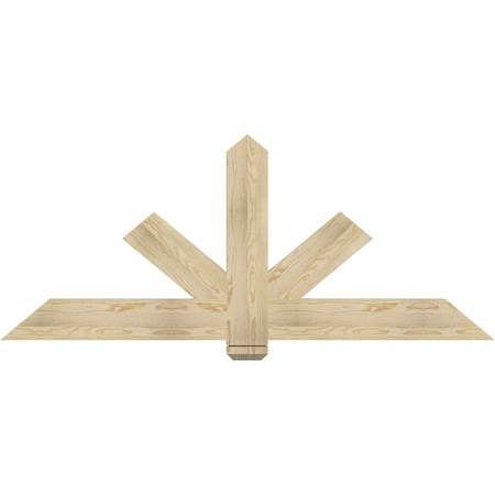 Ekena Millwork Kennewick Rough Sawn Timber Gable Bracket, Douglas Fir, 72"W x 30"H x 2"D x 6"F, 10/12 Pitch GBW072X30X0206KEN00RDF